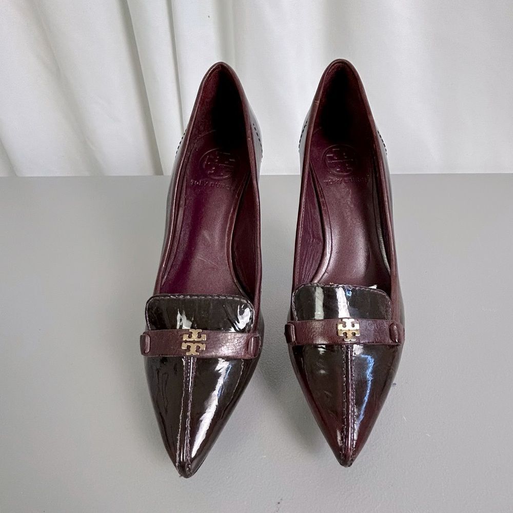 Tory Burch Women’s Burgundy heels Size 6M - Picture 3 of 10